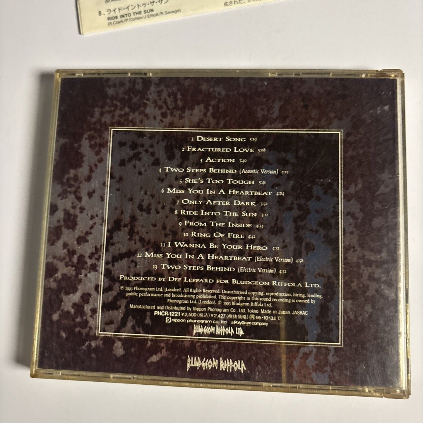 Def Leppard – Retro Active (CD, 1993) phcr-1221 Japan