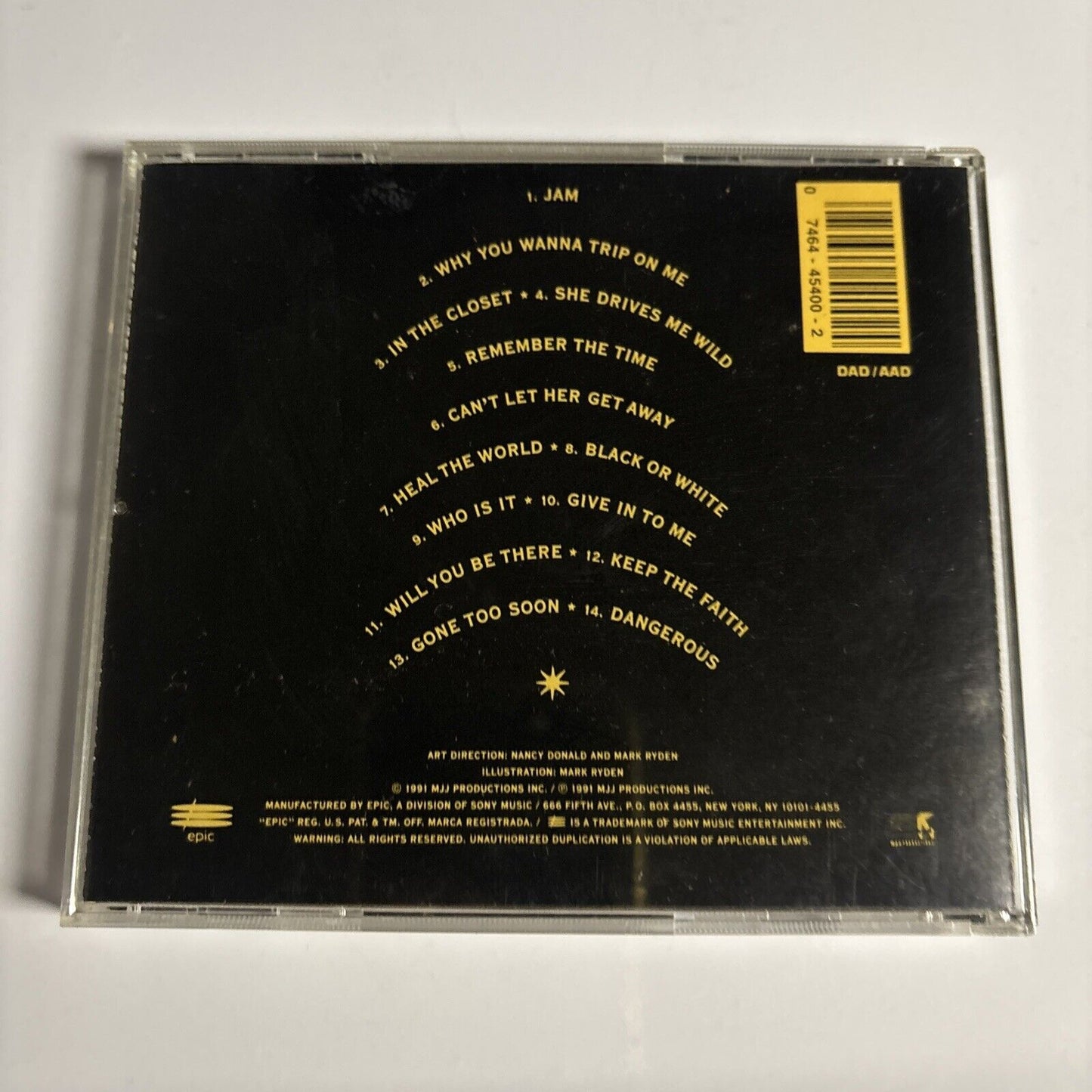 Michael Jackson – Dangerous (CD, 1991) EK 45400