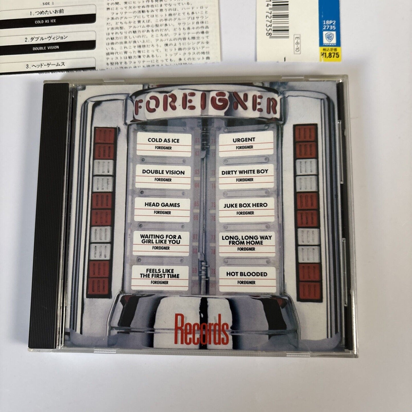 Foreigner – Records (CD, 1989) 18p2-2735 Japan obi