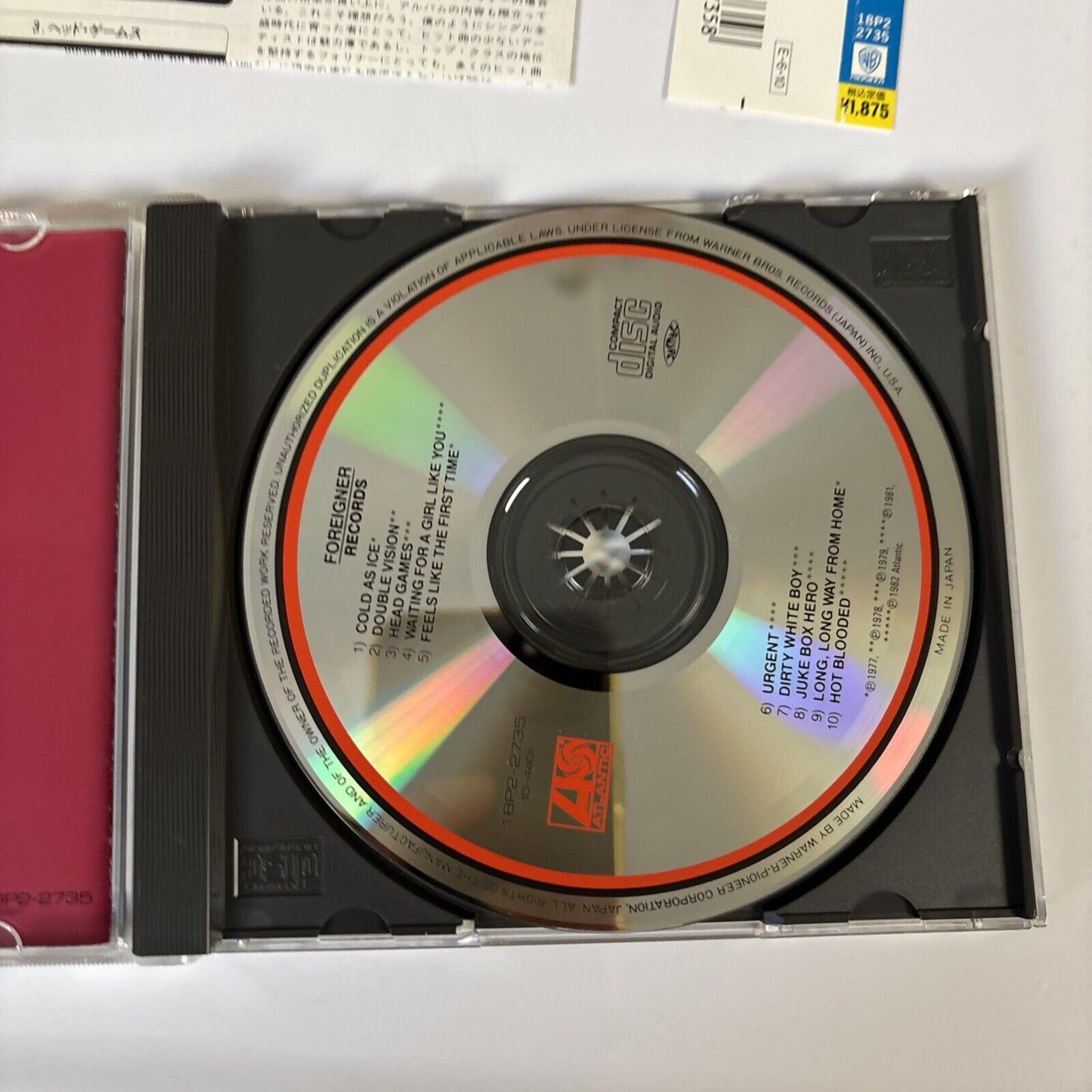 Foreigner – Records (CD, 1989) 18p2-2735 Japan obi