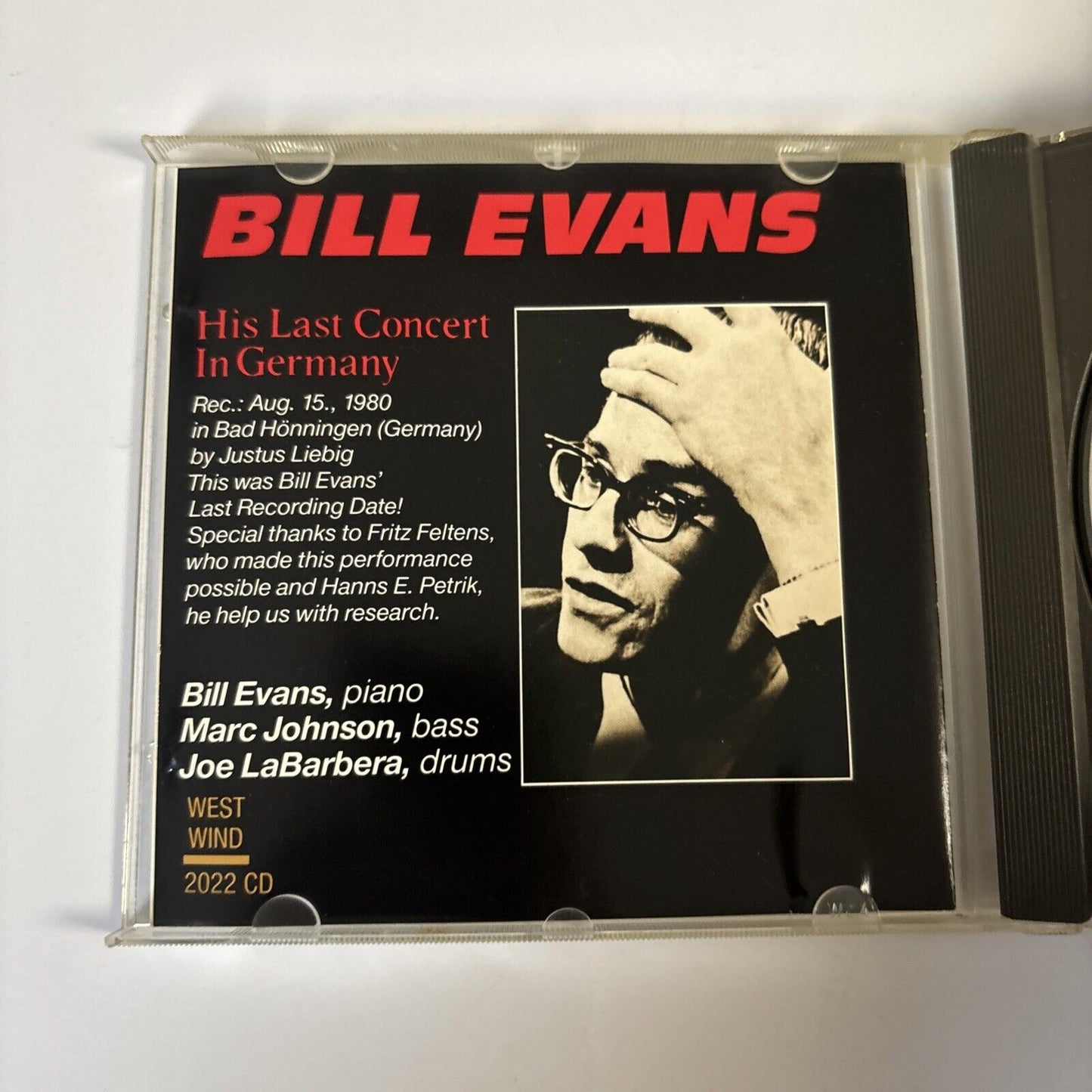 Bill Evans – His Last Concert In Germany (CD, 1989) 2022 CD Germany