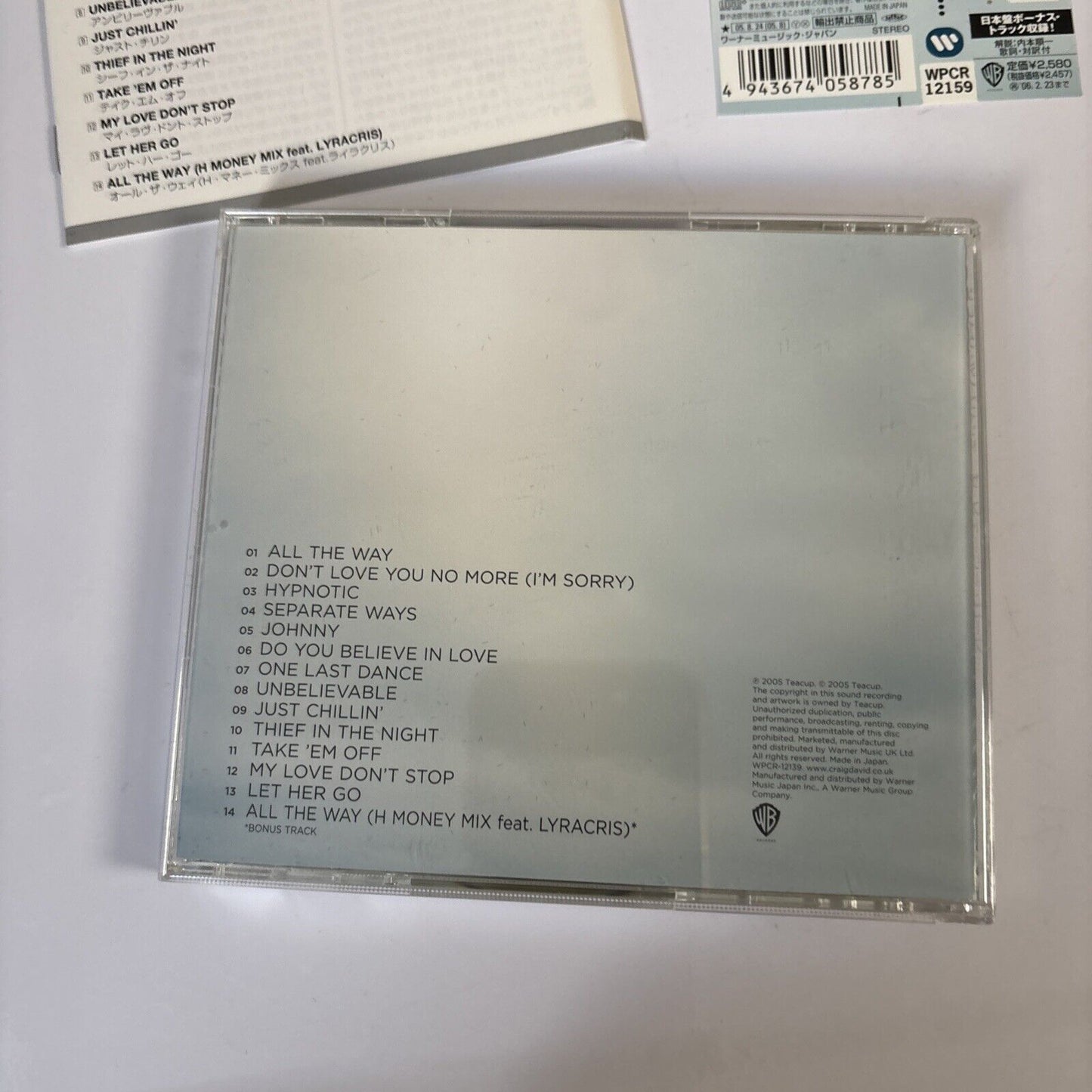 Craig David – The Story Goes... (CD, 2005) wpcr-12159 Japan Bonus Track, obi