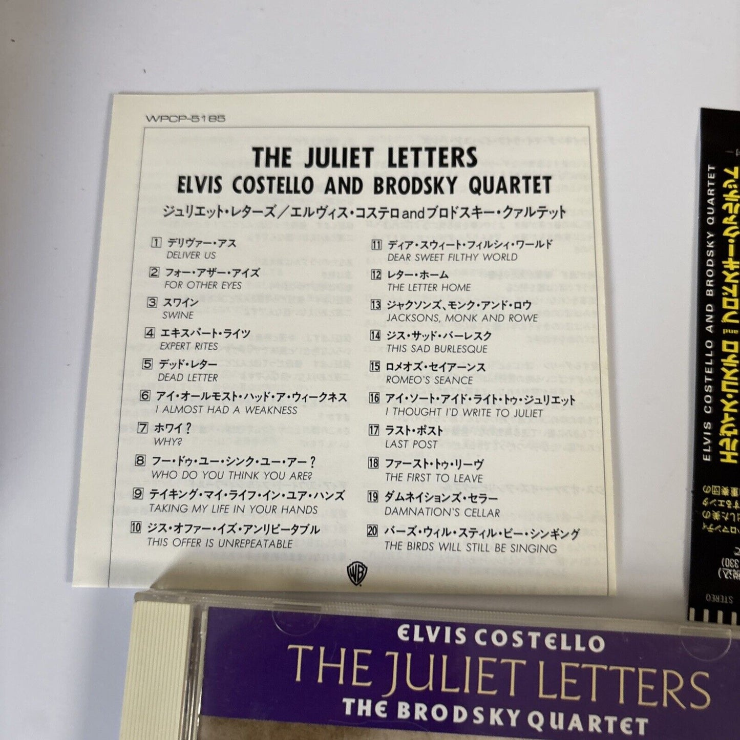 Elvis Costello And The Brodsky Quartet – The Juliet Letters (CD, 1993) Japan obi