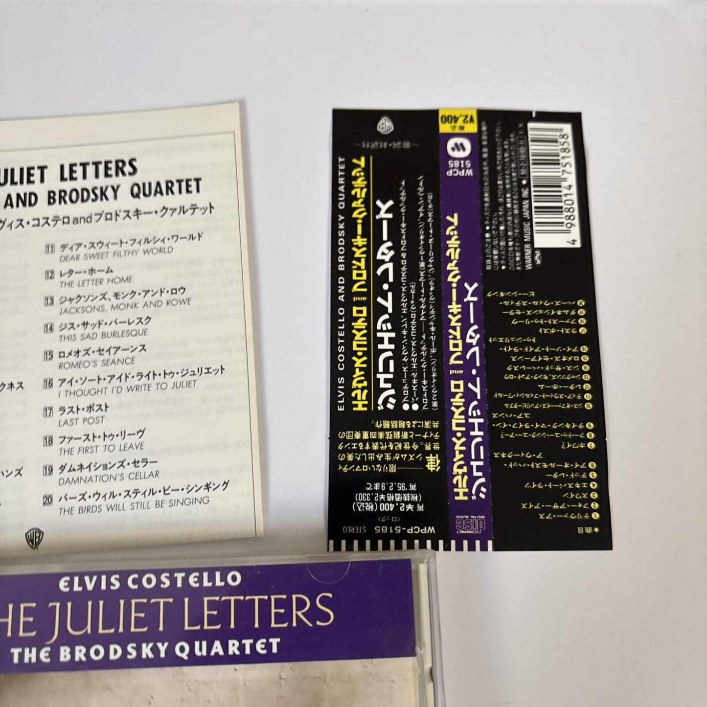 Elvis Costello And The Brodsky Quartet – The Juliet Letters (CD, 1993) Japan obi