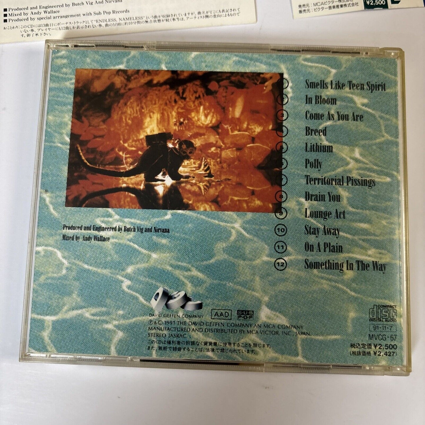 Nirvana – Nevermind (CD, 1991) mvcg-67 Japan obi