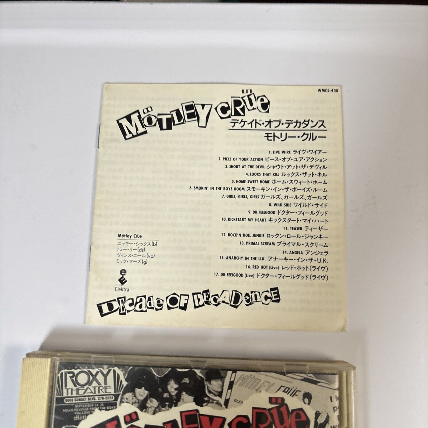Mötley Crüe – Decade Of Decadance '81-'91 (CD, 1991) wmc5-430 Japan