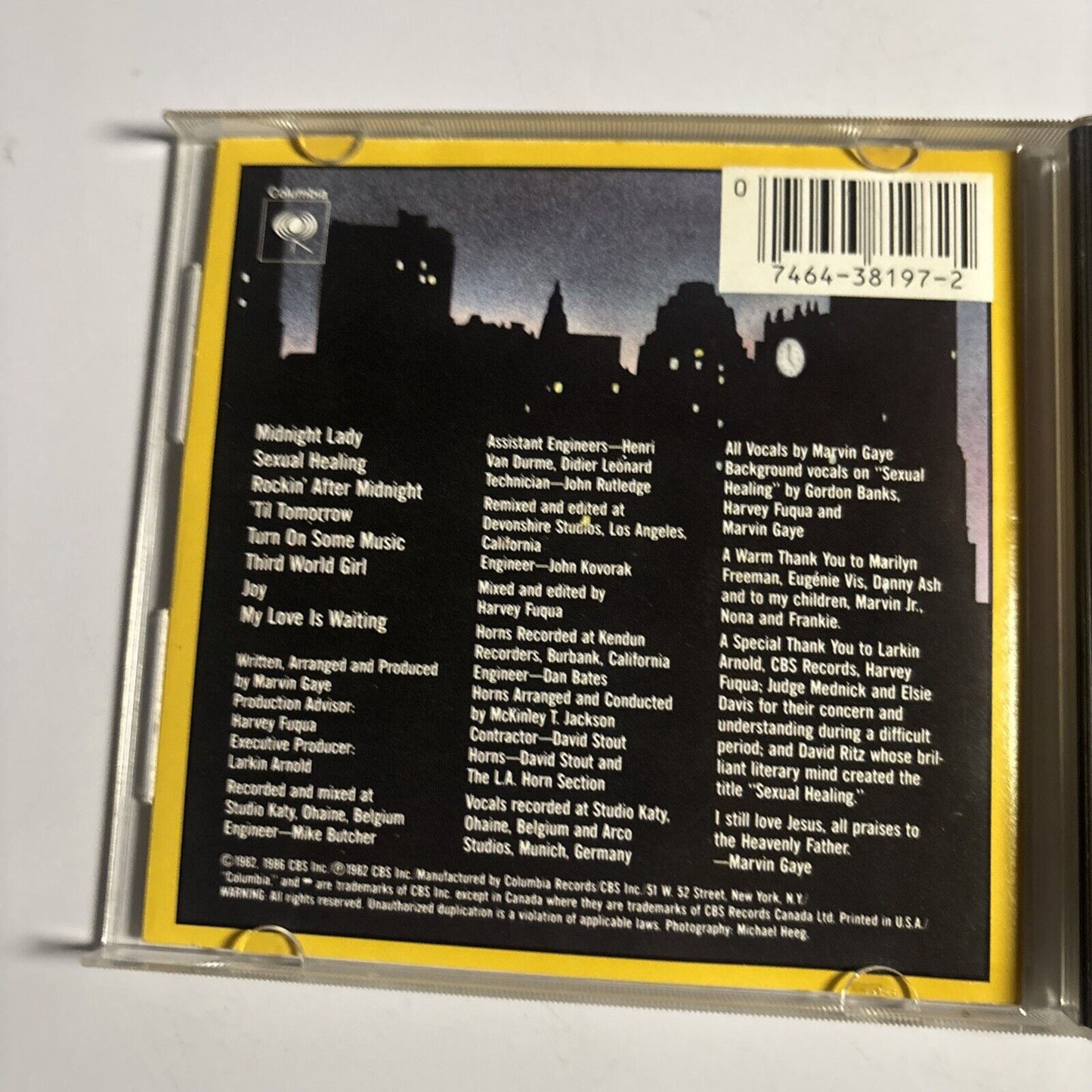 Marvin Gaye – Midnight Love (CD, 1982) CK 38197