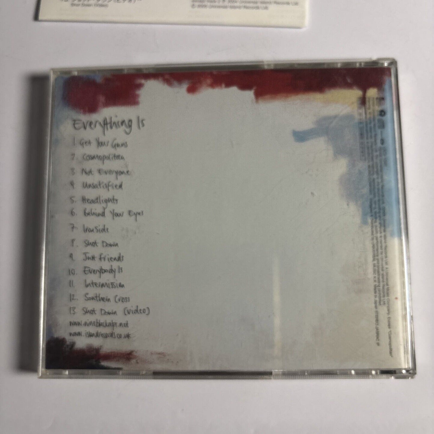 Nine Black Alps – Everything Is (CD, 2005) uici-1041 Japan