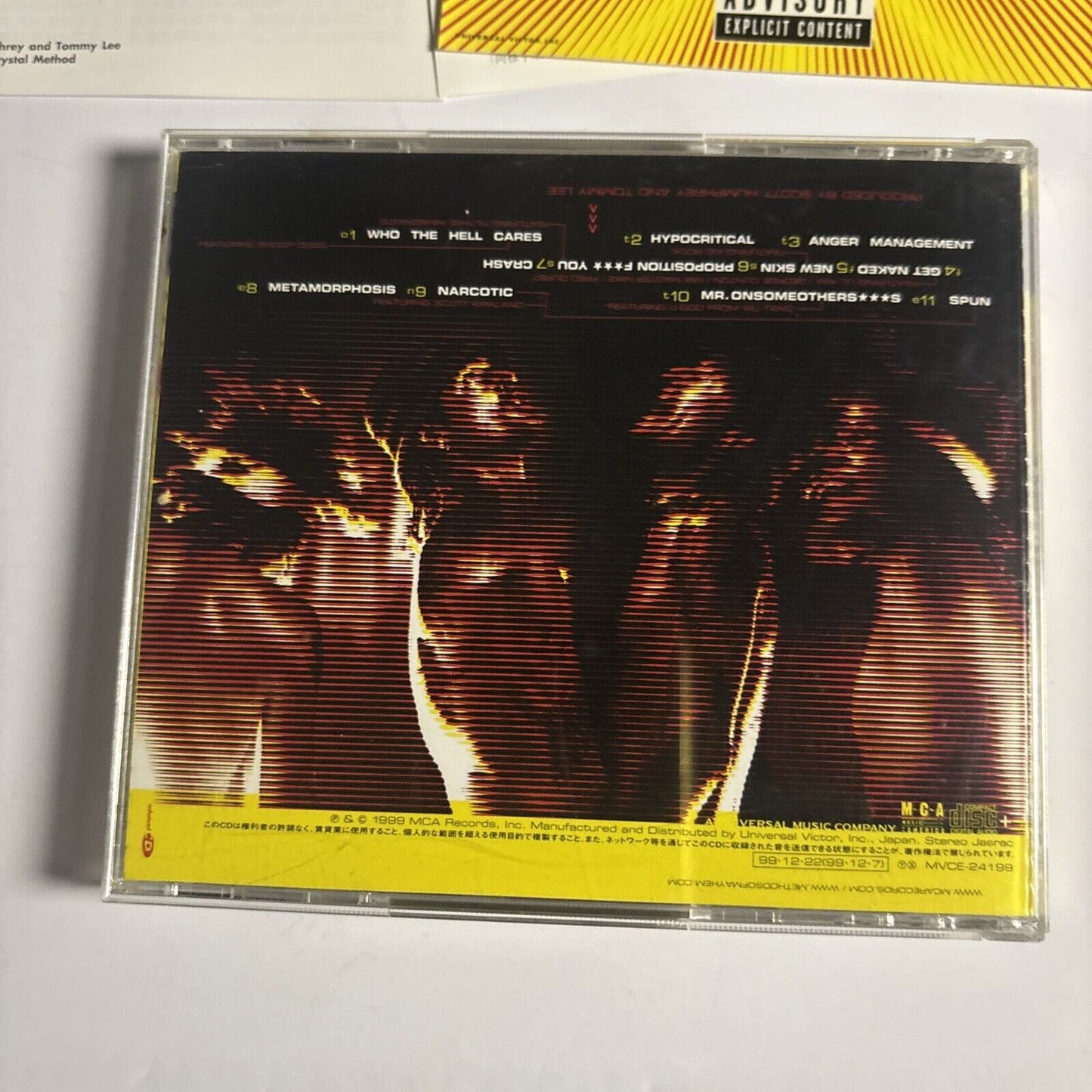 Methods Of Mayhem – Methods Of Mayhem (CD, 1999) mvce-24199 Japan Sticker