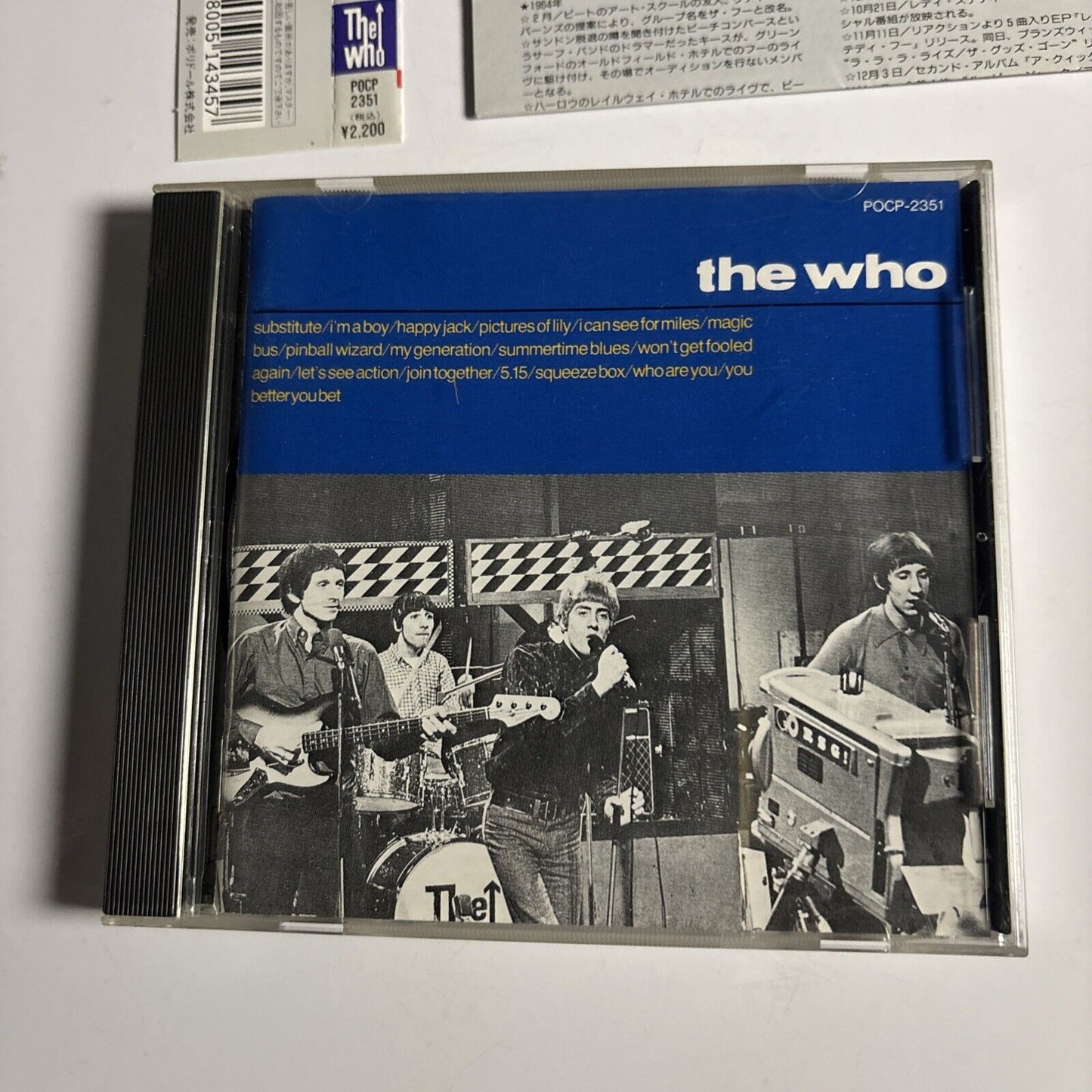 The Who – The Singles (CD, 1994) pocp-2351 Japan obi