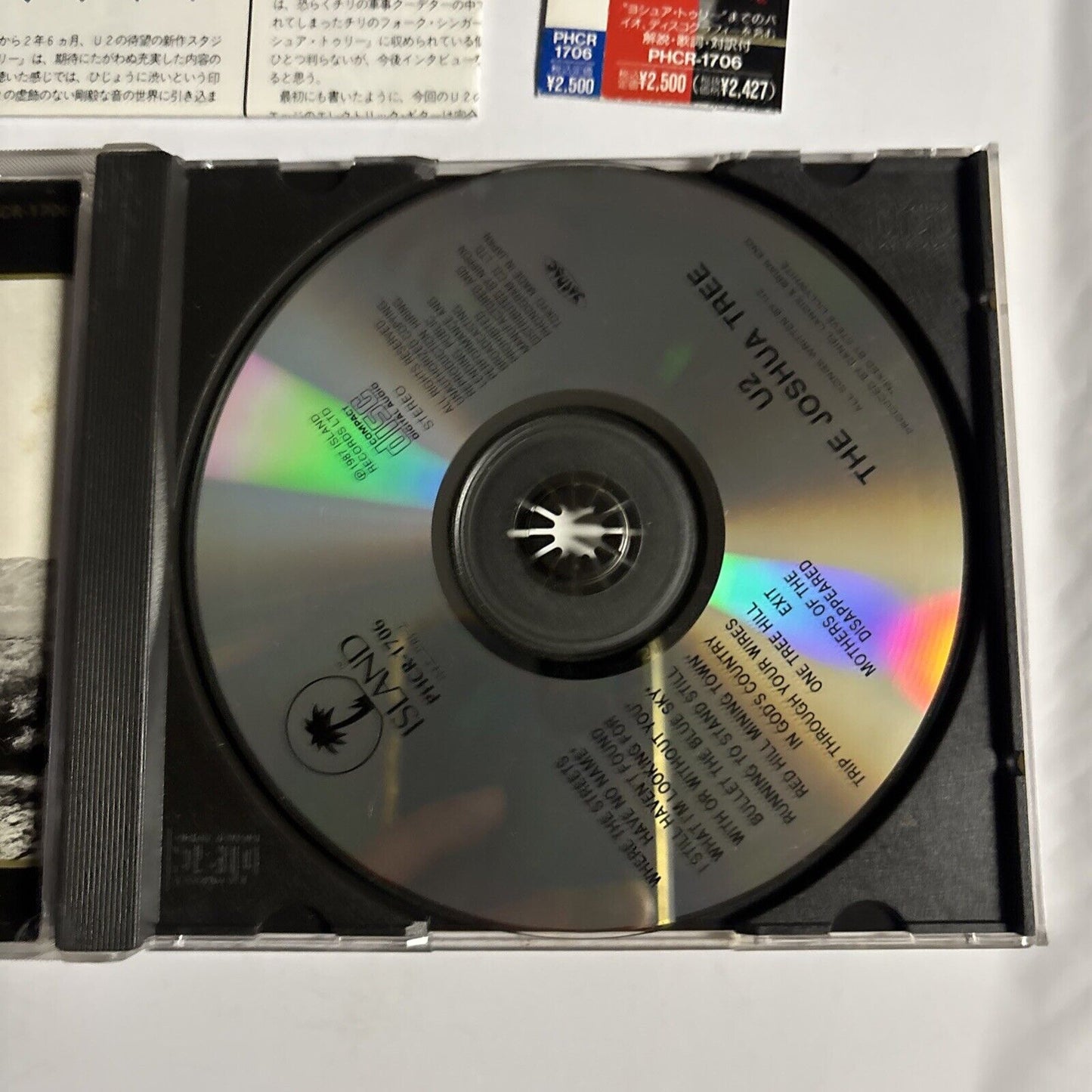U2 – The Joshua Tree (CD, 1992) phcr-1706 Japan obi