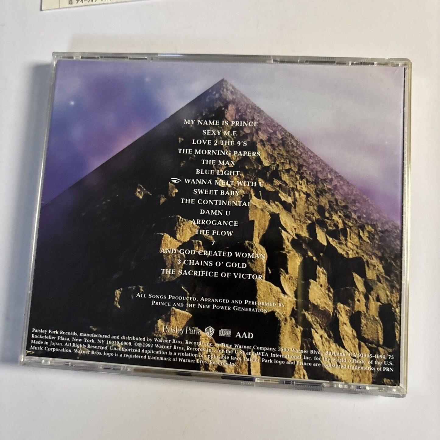 Prince And The New Power Generation – Love Symbol (CD, 1992) wpcp-4999 Japan
