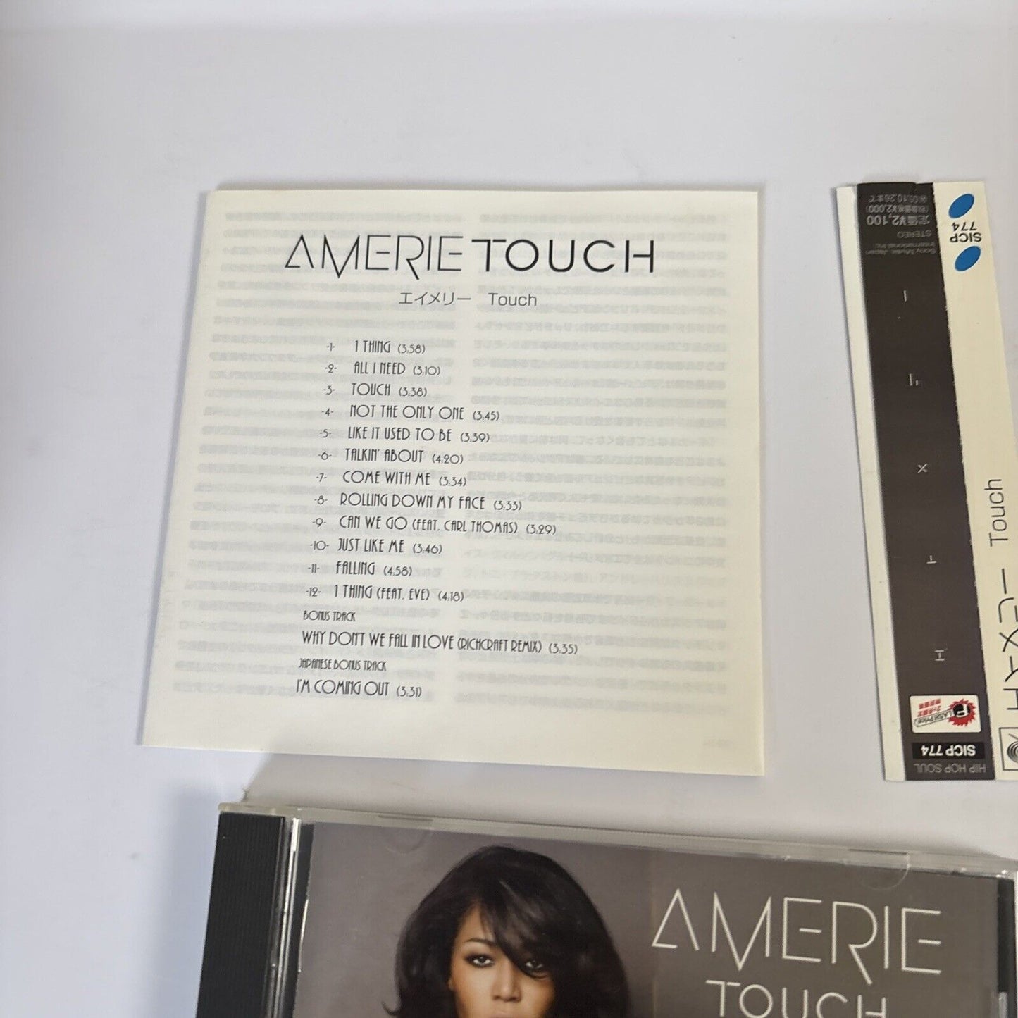 Amerie – Touch (CD, 2005) sicp-774 Japan Bonus Track, obi