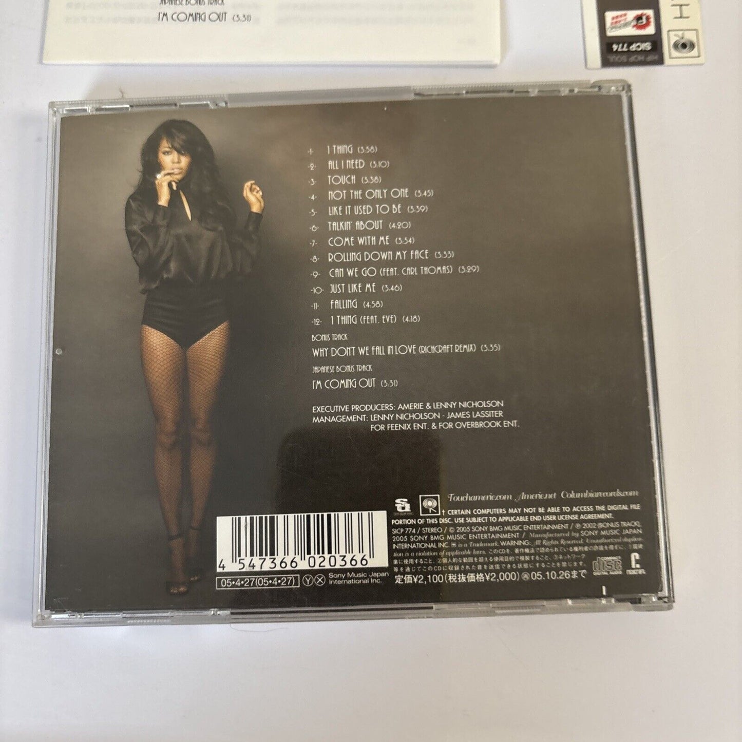 Amerie – Touch (CD, 2005) sicp-774 Japan Bonus Track, obi