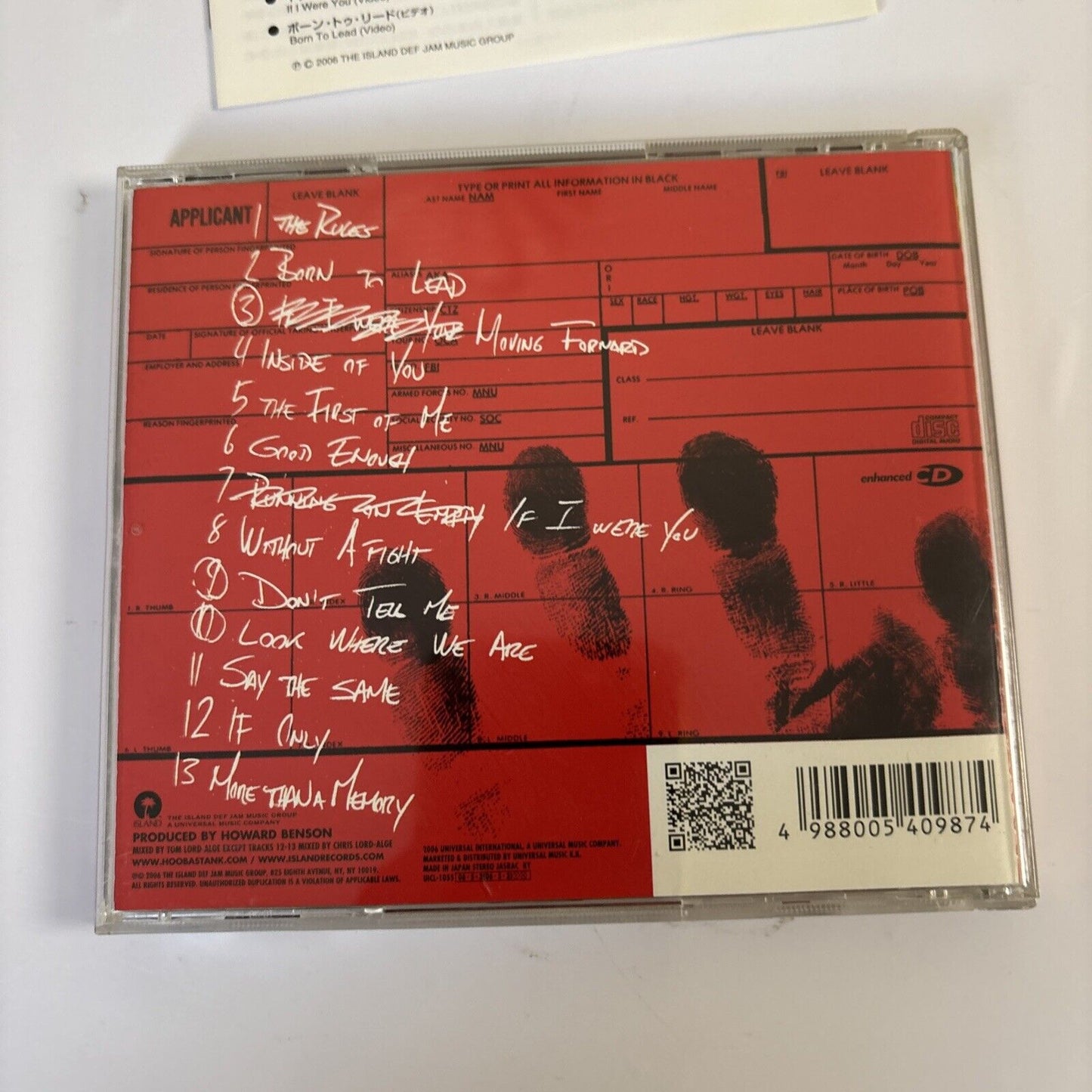 Hoobastank – Every Man For Himself (CD, 2006) uicl-1055 Japan