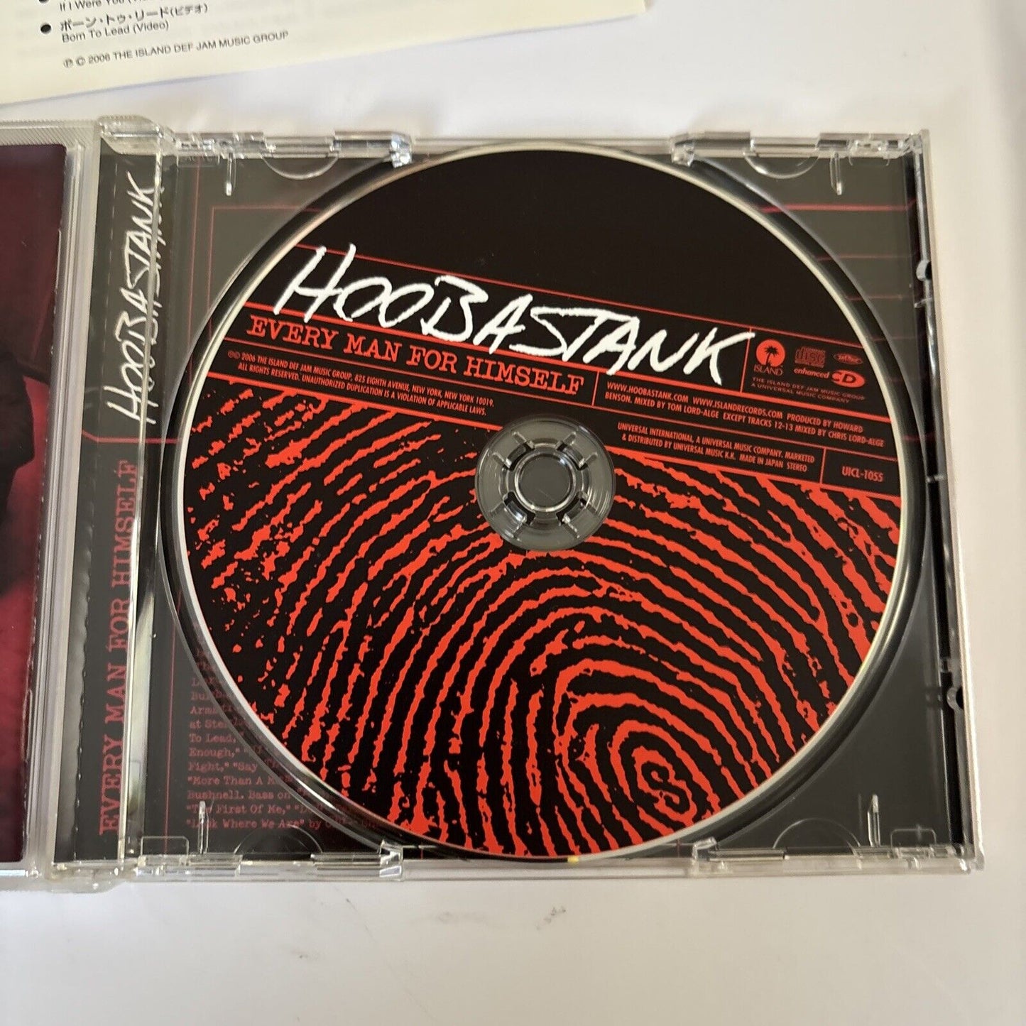 Hoobastank – Every Man For Himself (CD, 2006) uicl-1055 Japan