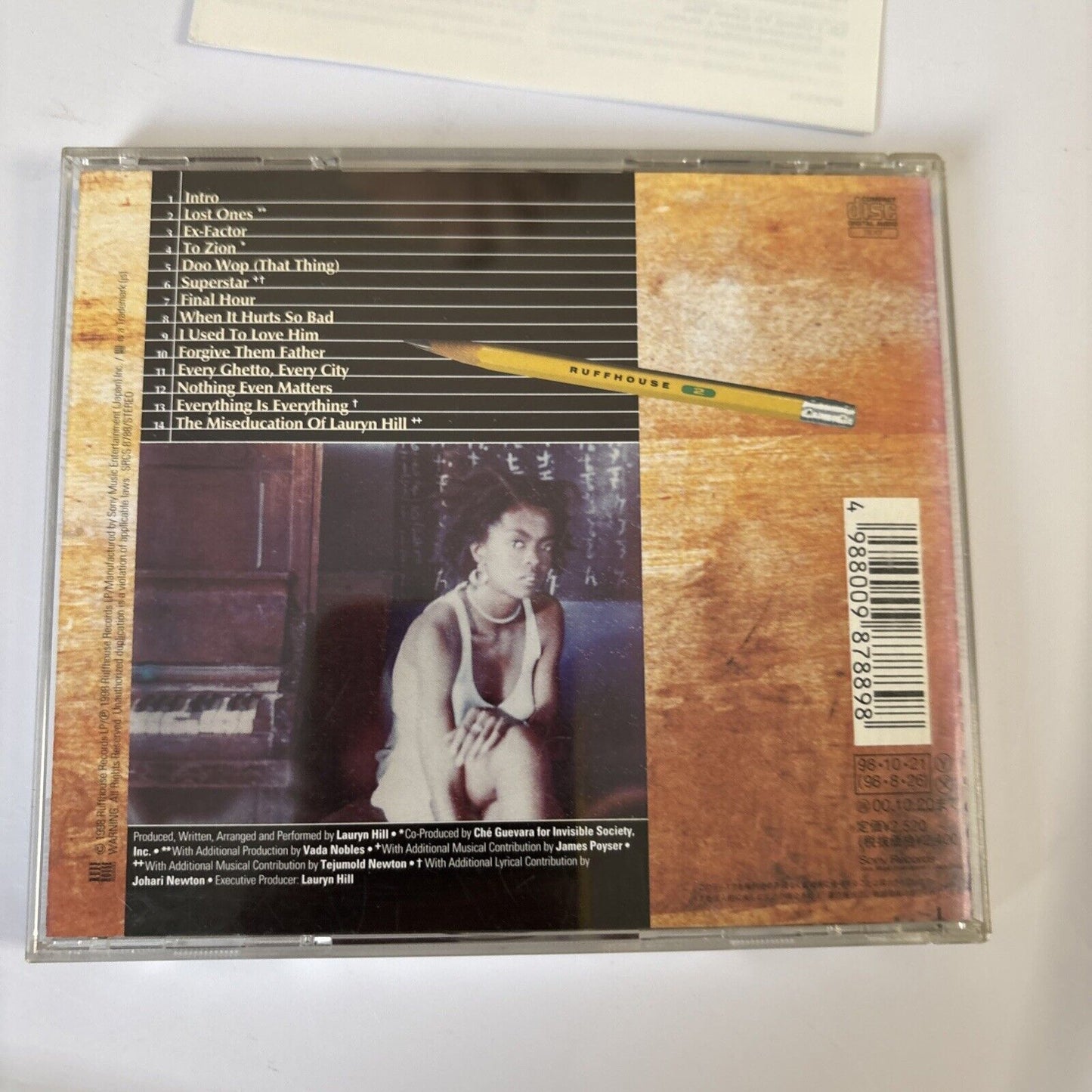 Lauryn Hill – The Miseducation Of Lauryn Hill (CD, 1998) srcs-8788  Japan