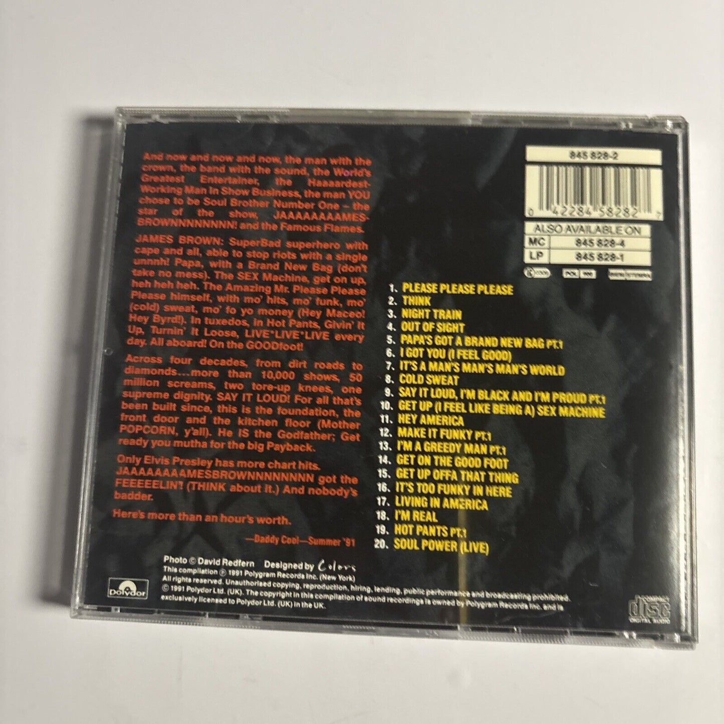 James Brown – Sex Machine: The Very Best Of James Brown (CD, 1991) 845 828-2