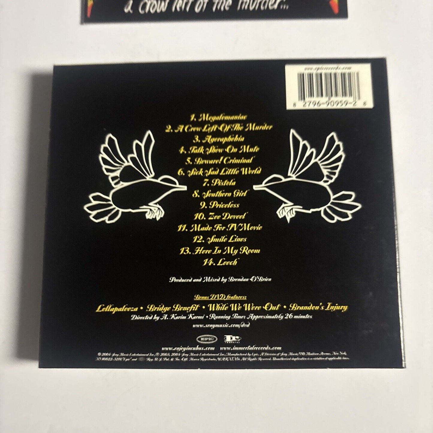 Incubus – A Crow Left Of The Murder... (CD + DVD, 2004) Digipak
