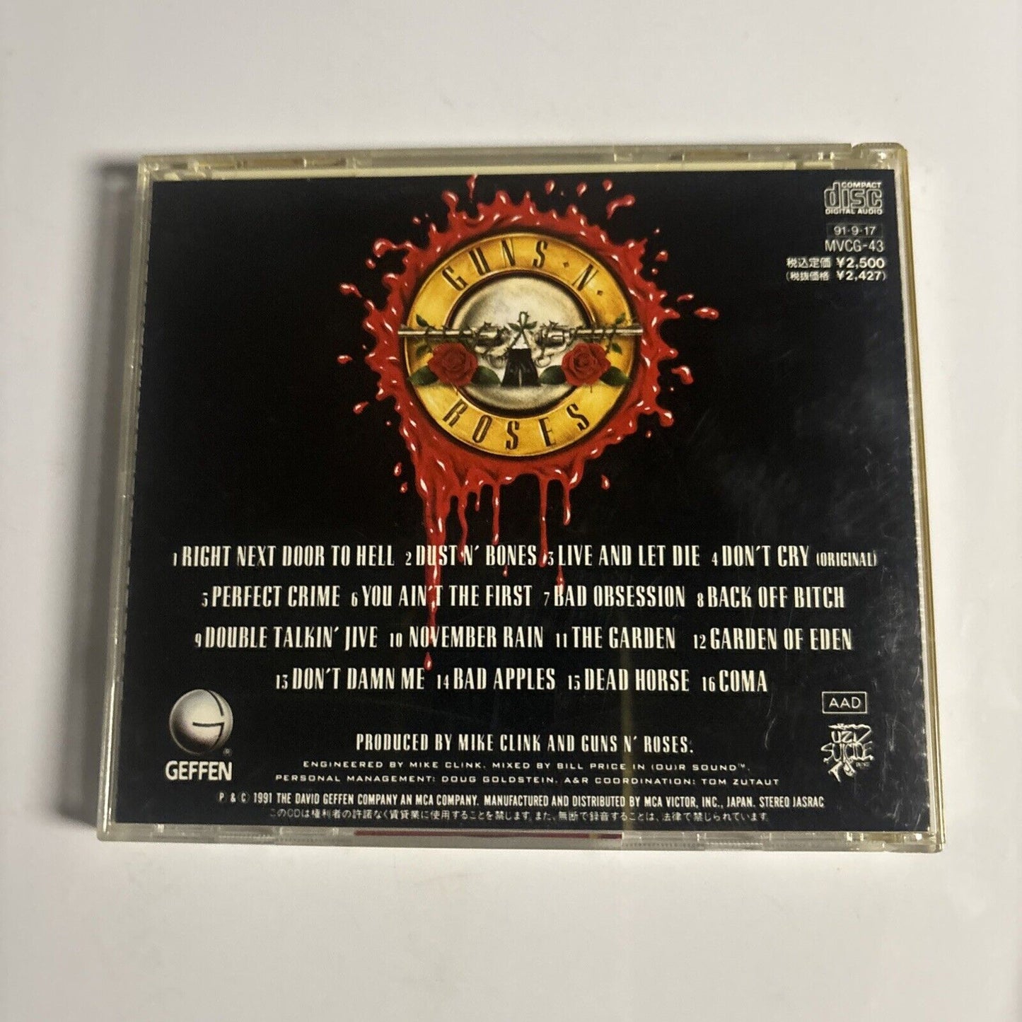 Guns N' Roses – Use Your Illusion I (CD, 1991) mvcg-43  Japan