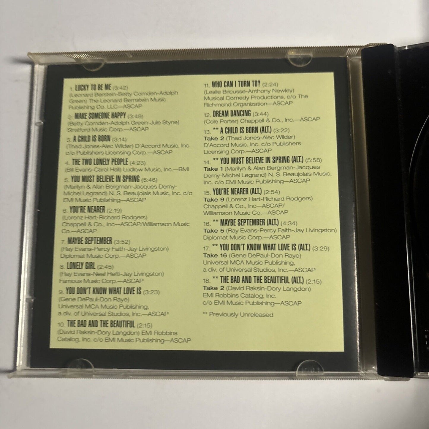 Tony Bennett & Bill Evans – Together Again (CD, 2003) CCD-2198-2
