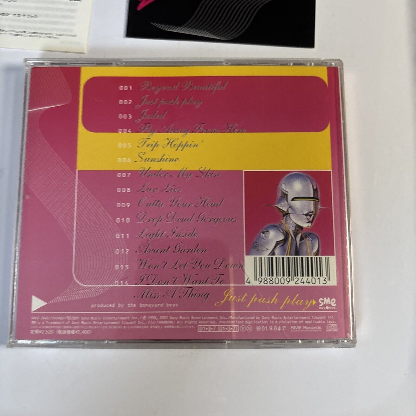 Aerosmith – Just Push Play (CD, 2001) srcs-2440 Japan obi, sticker