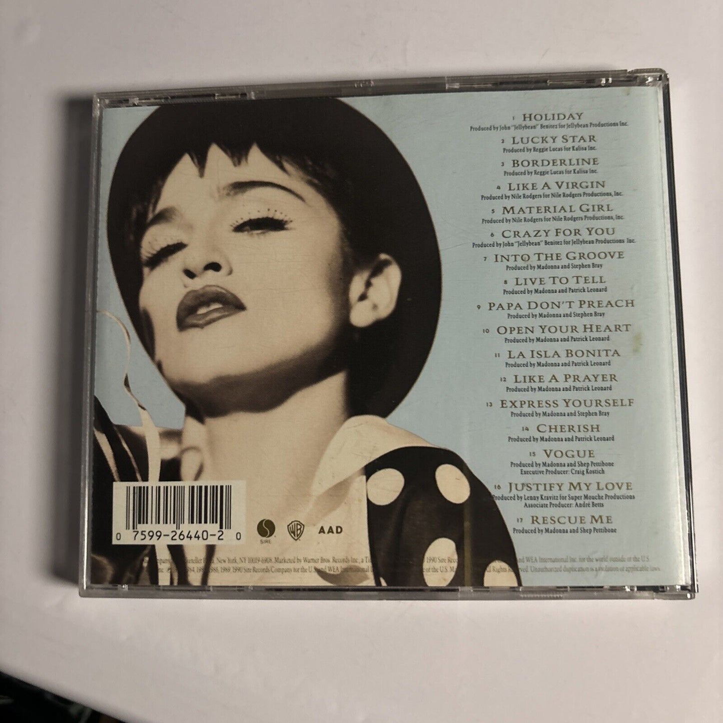 Madonna – The Immaculate Collection (CD, 1990) 9 26440-2