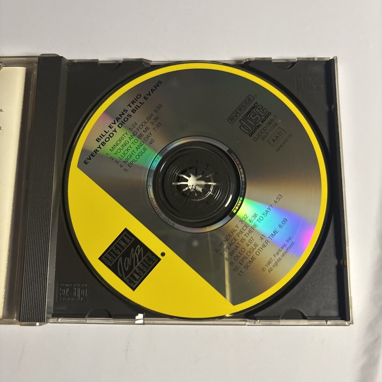 Bill Evans Trio – Everybody Digs Bill Evans (CD, 1987)