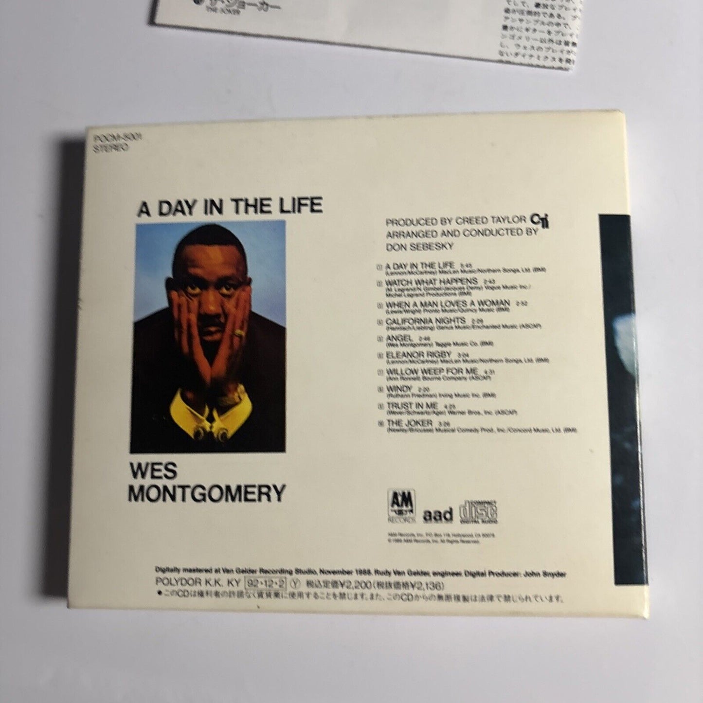 Wes Montgomery – A Day In The Life (CD, 1992) pocm-5001 Japan