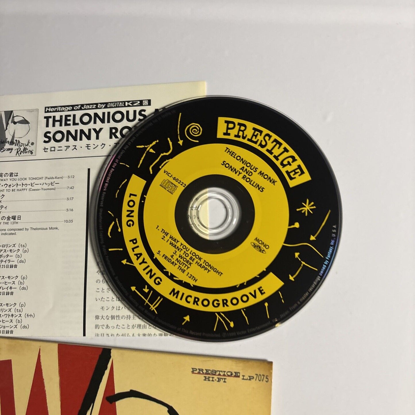 Thelonious Monk / Sonny Rollins (CD, 1999) vicj-60322 Japan cardboard sleeve