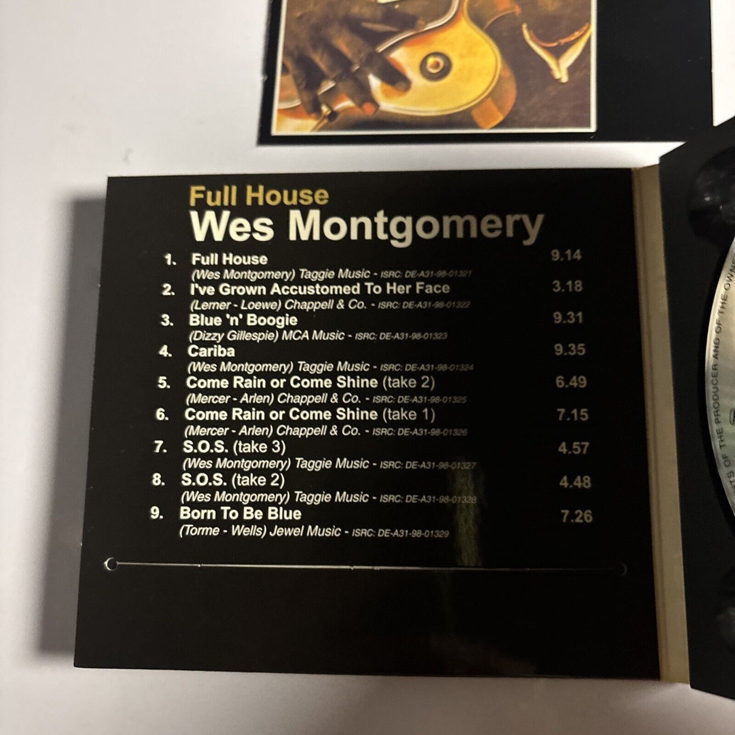 Wes Montgomery – Full House (CD, 1962) OJC20 106-2  Digipak