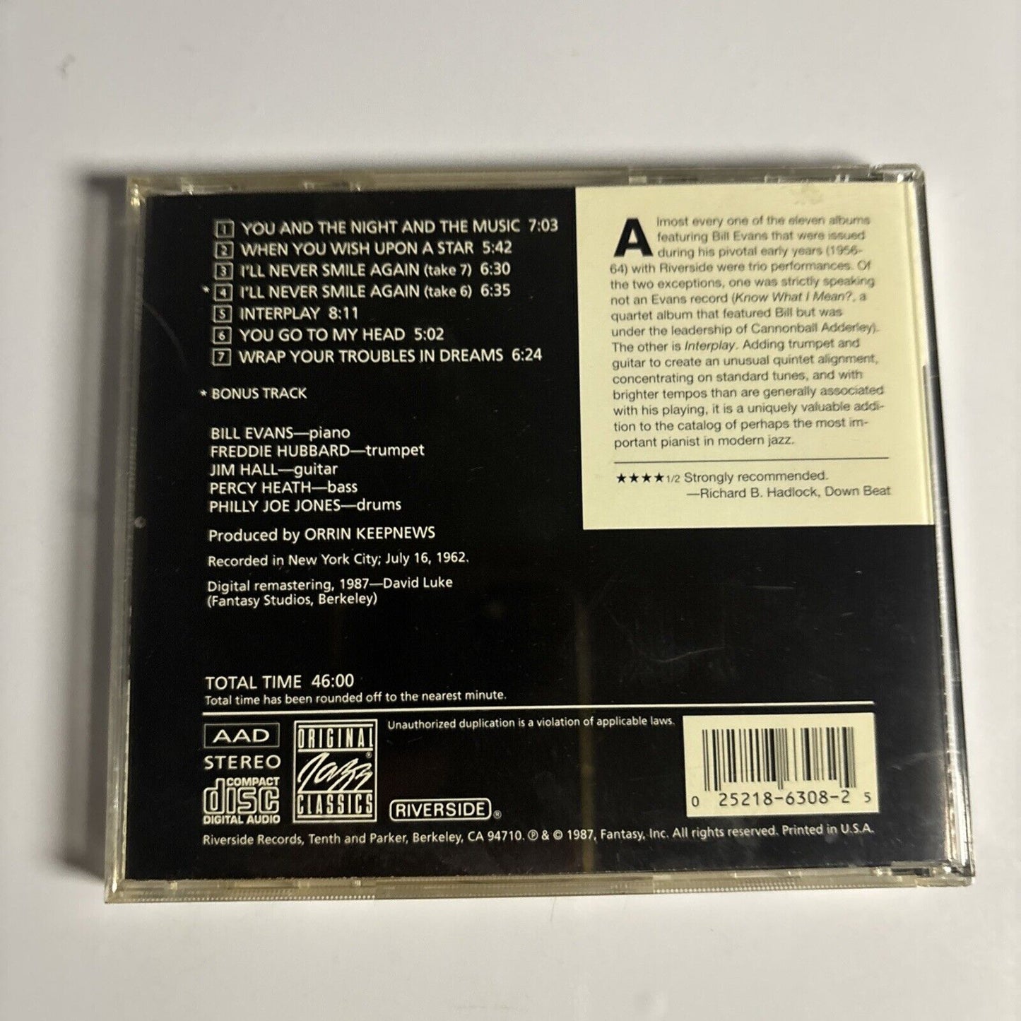 Bill Evans Quintet – Interplay (CD, 1962) OJCCD-308-2