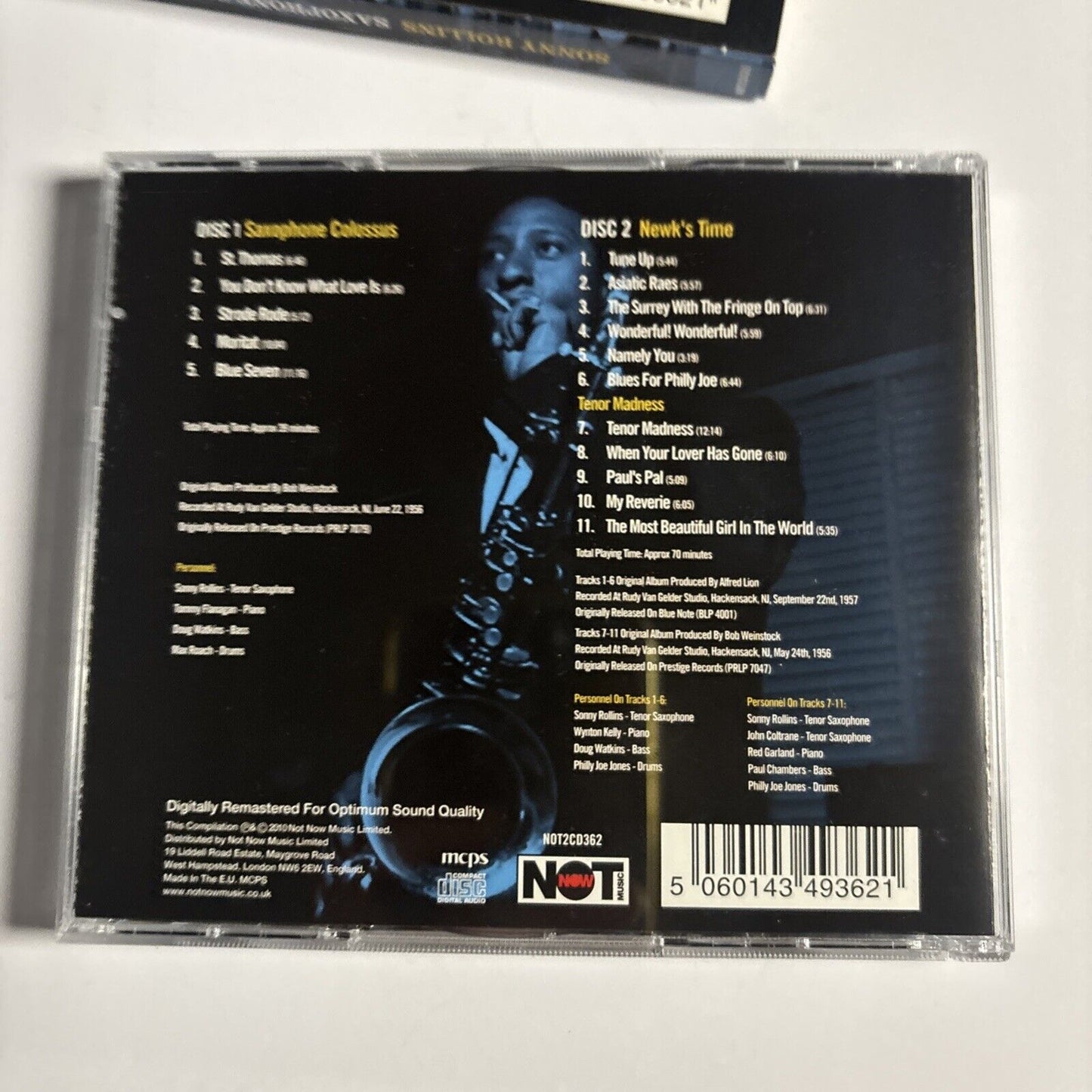 Sonny Rollins – Saxophone Colossus (CD, 2010, 2-Disc) NOT2CD362