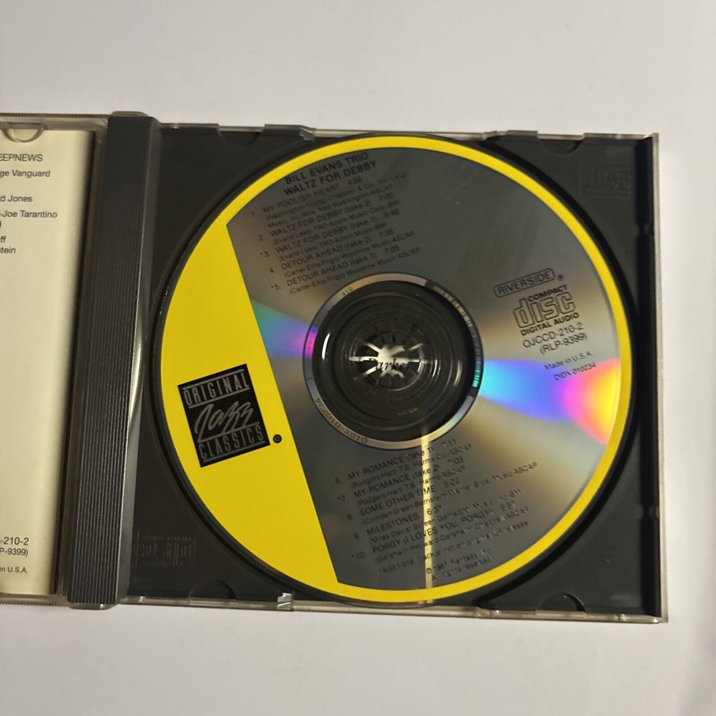 Bill Evans Trio – Waltz For Debby (CD, 1992) OJCCD-210-2