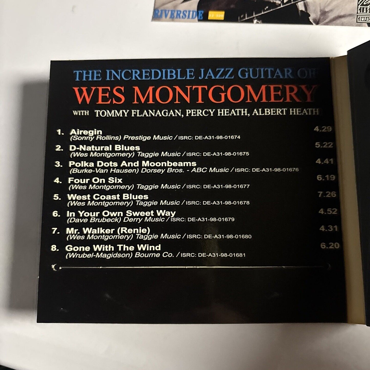 Wes Montgomery – The Incredible Jazz Guitar Of Wes Montgomery (CD, 1960) Digipak