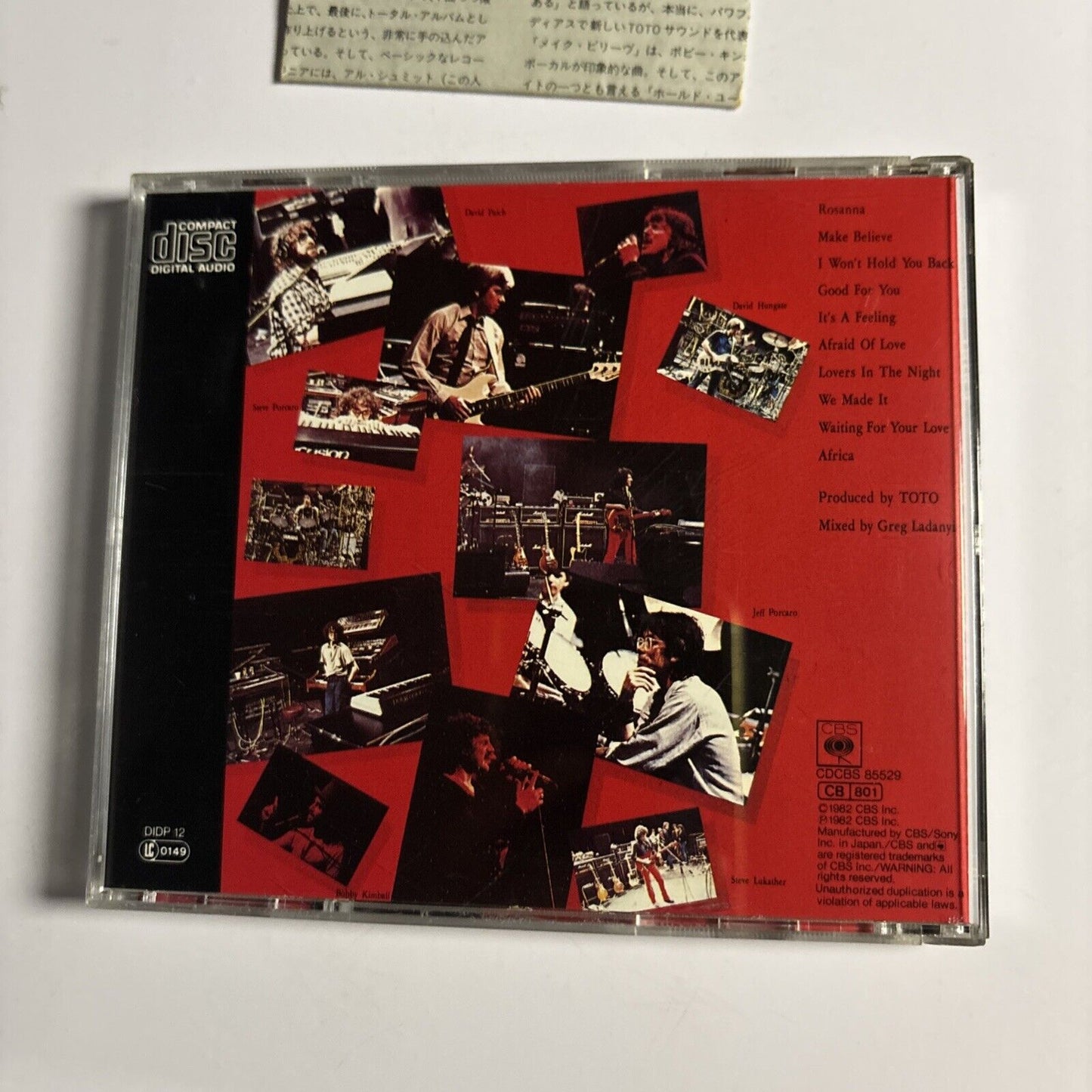 Toto – Toto IV (CD, 1984) cdcbs85529
