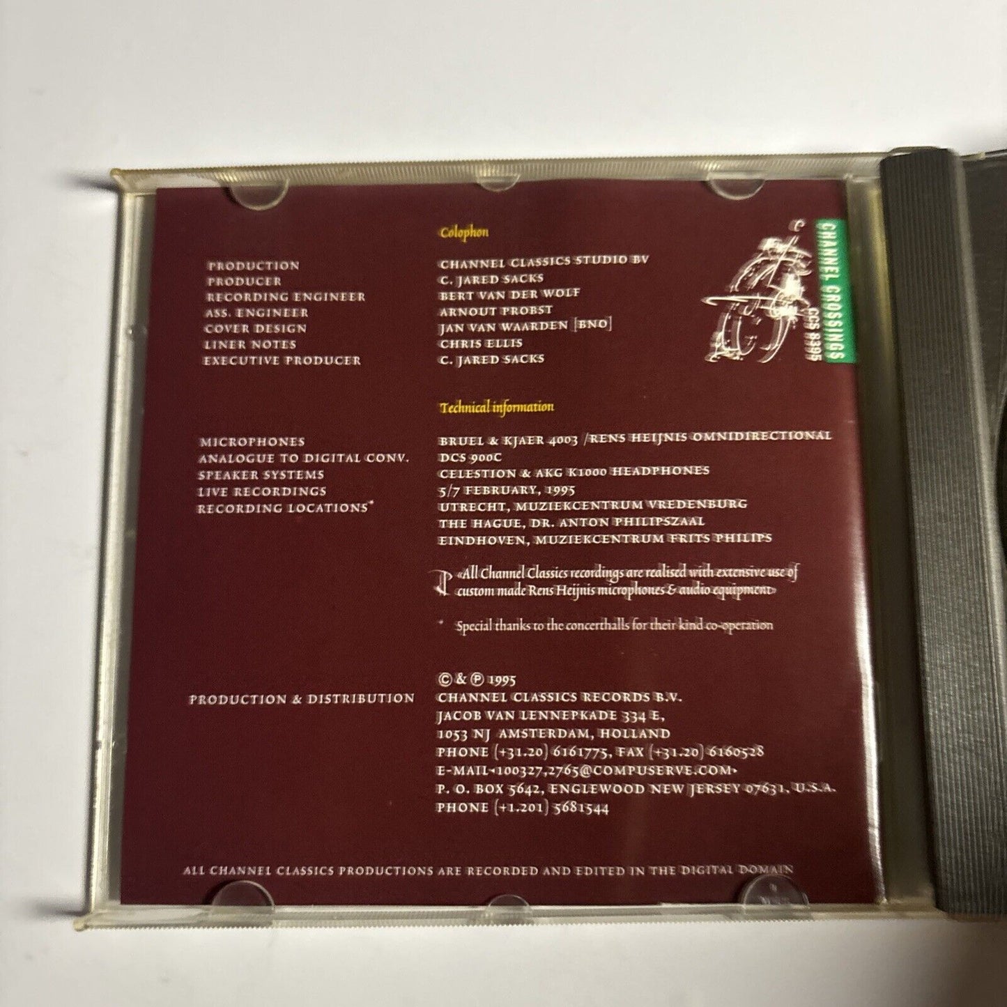 Gershwin: Porgy & Bess Suite / Houdini's, Nieuw Sinfonietta (CD, 1995) ccs-8395