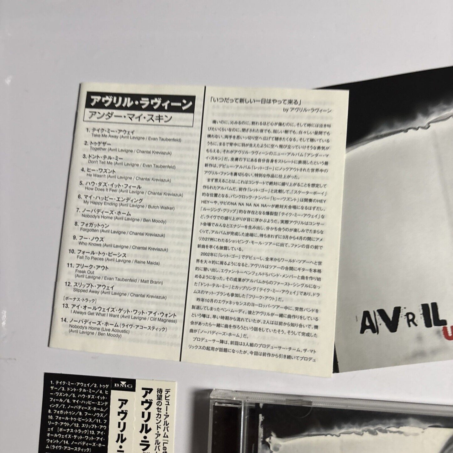 Avril Lavigne – Under My Skin (CD, 2004) bvca-24020 Japan Bonus Track, obi