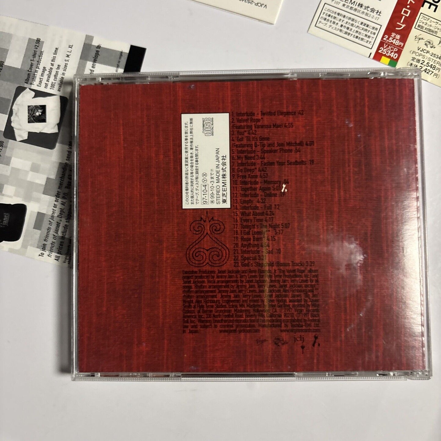 Janet Jackson – The Velvet Rope (CD, 1997) vjcp-25340 Japan obi