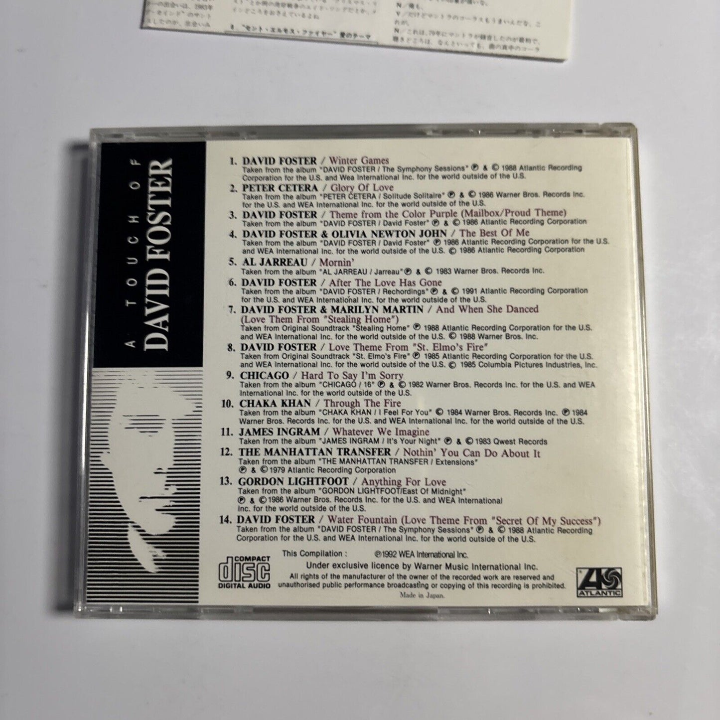 David Foster – A Touch Of David Foster (CD, 1993) amcy-510 Japan