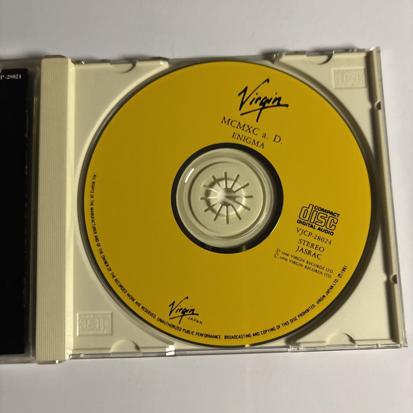 Enigma – MCMXC a.D. (CD, 1991) vjcp-28024 Japan