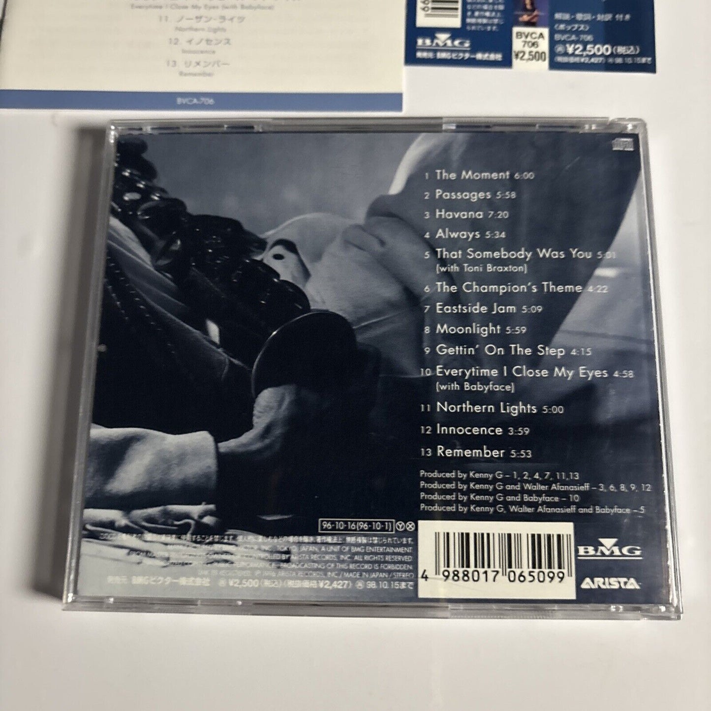Kenny G – The Moment (CD, 1986) bvca-706 Japan Bonus Track, obi