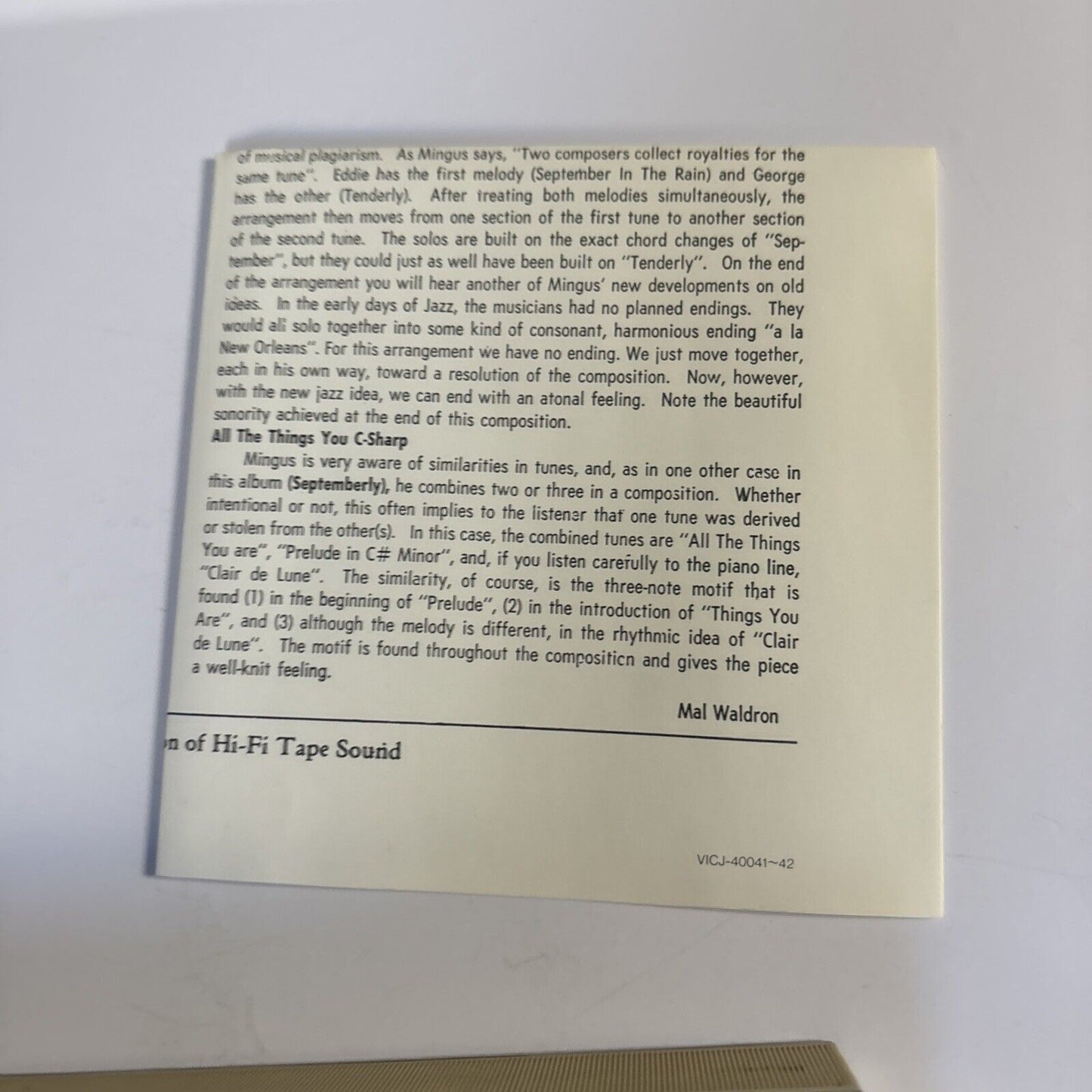 Charles Mingus – Mingus At The Bohemia (CD, 1992, 2-Disc) vicj-40041-2 Japan