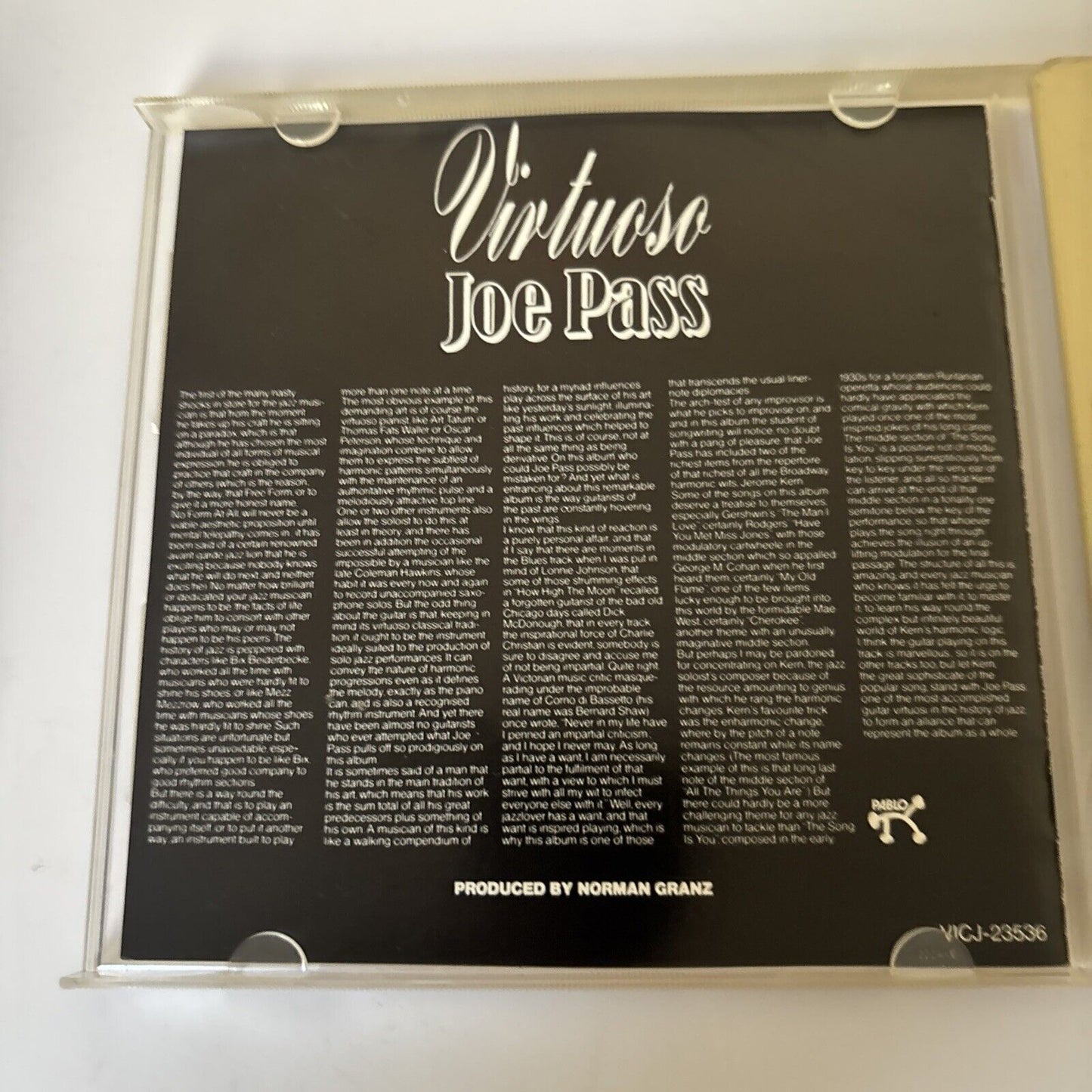 Joe Pass – Virtuoso (CD, 1991) vicj-23536 Japan