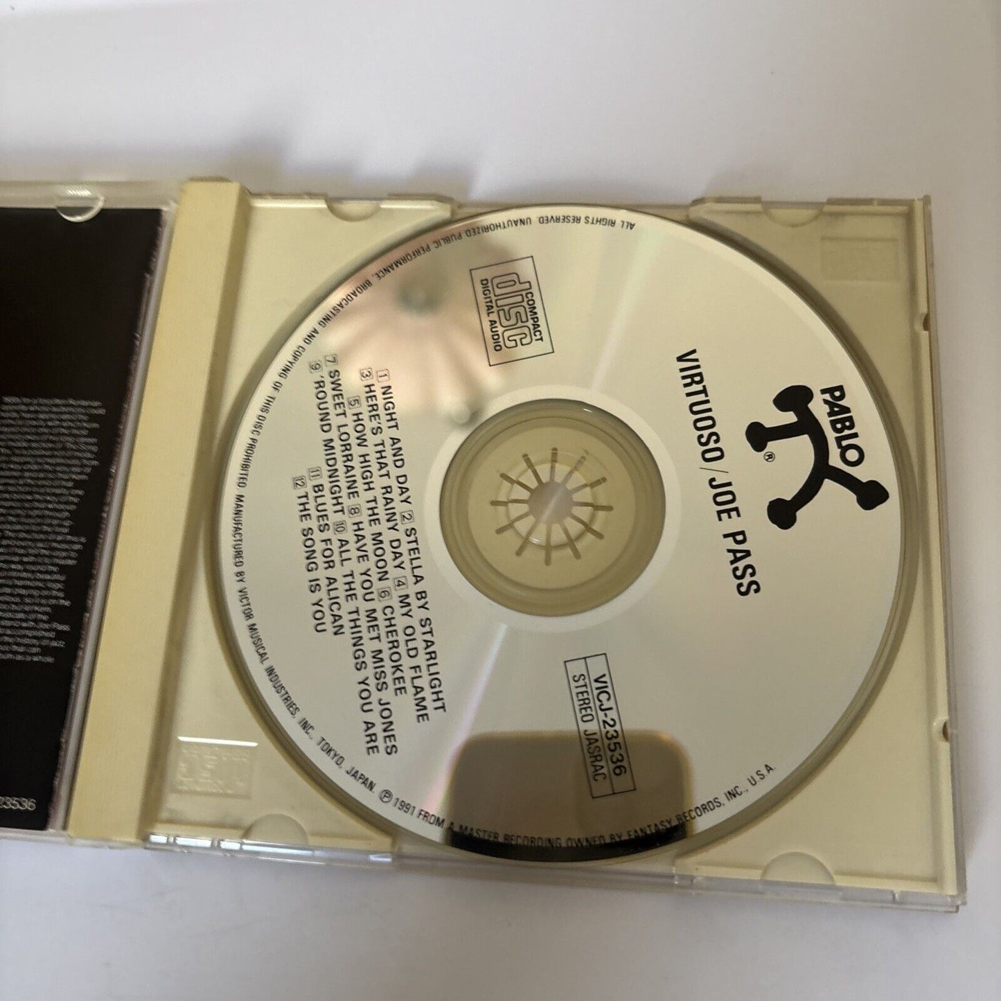 Joe Pass – Virtuoso (CD, 1991) vicj-23536 Japan