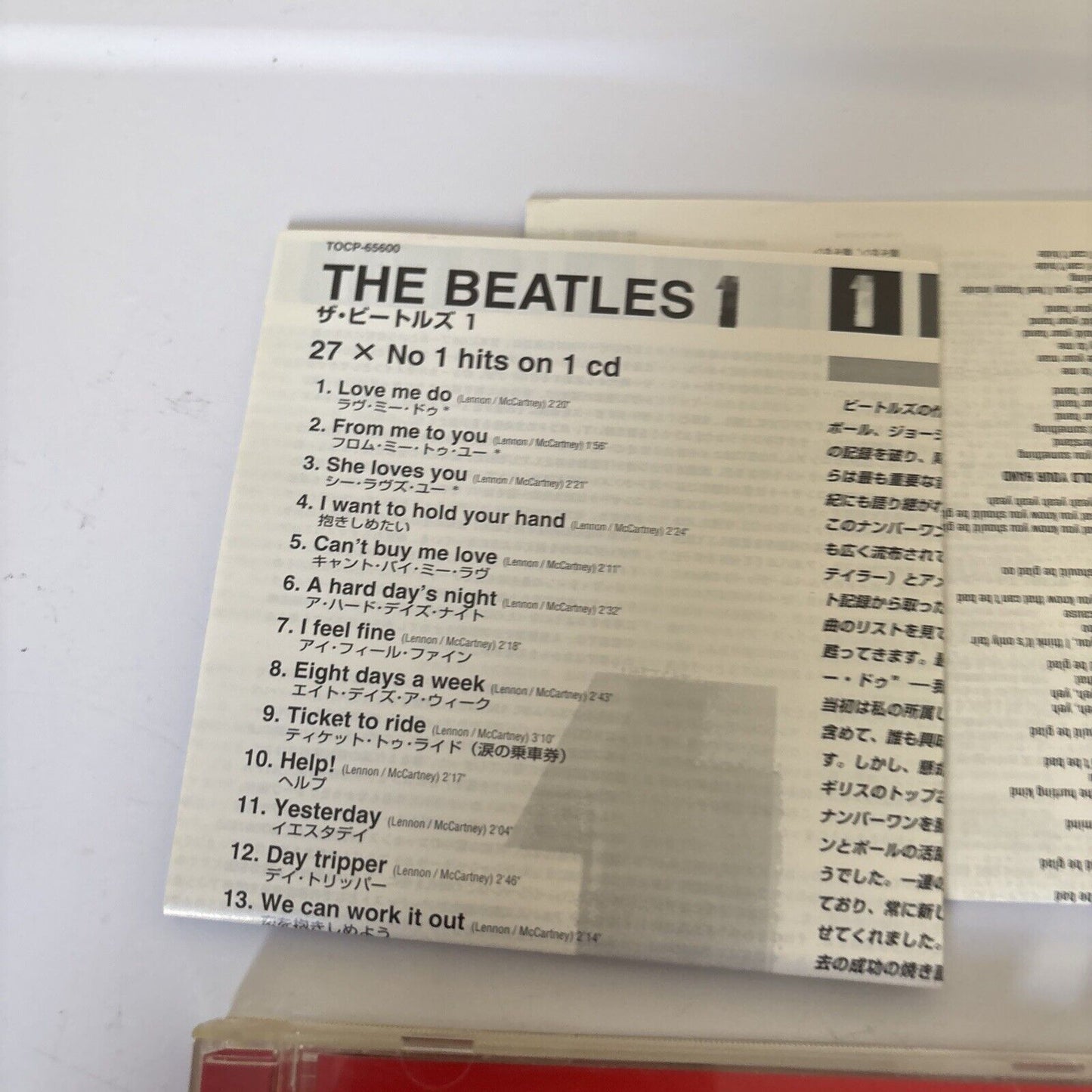 The Beatles – 1 (CD, 2000) tocp-65600  Japan