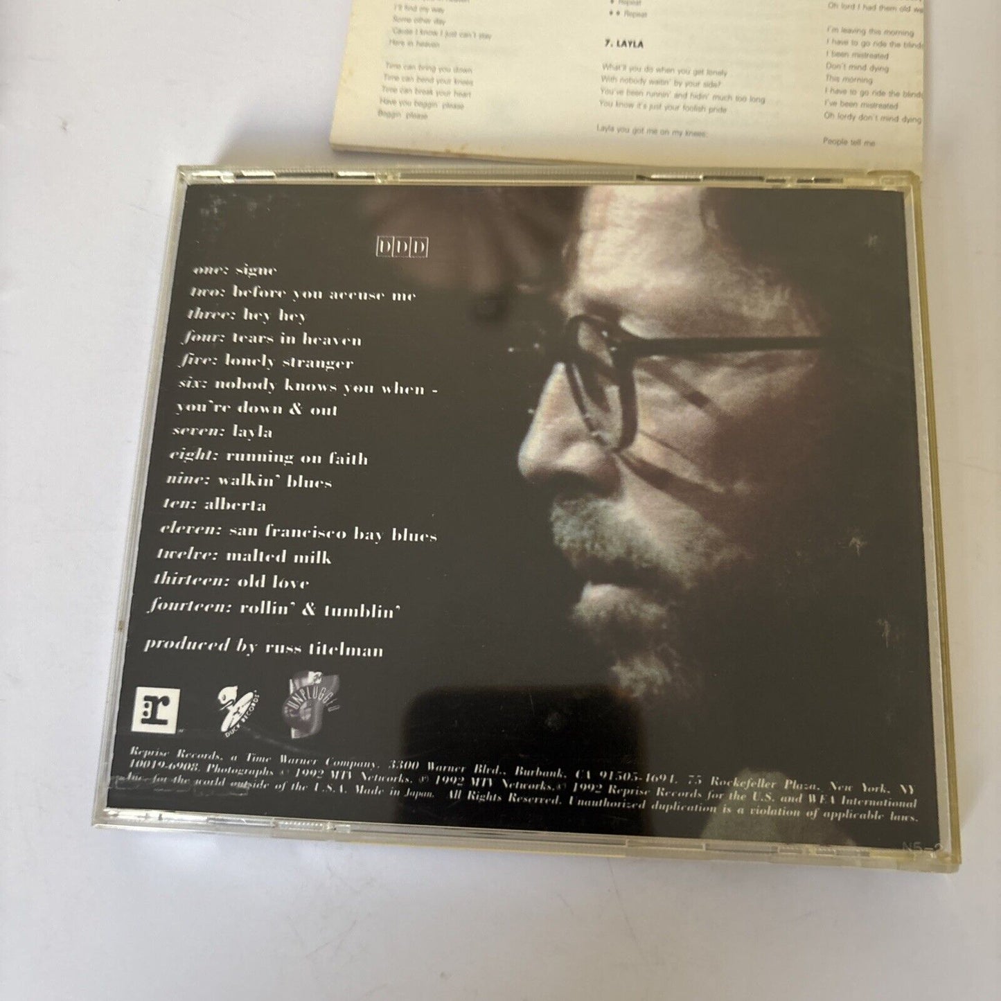 Eric Clapton – Unplugged (CD, 1992) wpcp-4950 Japan