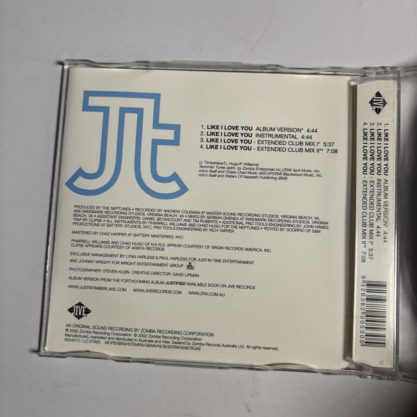 Justin Timberlake – Like I Love You (CD, 2002) 9254312