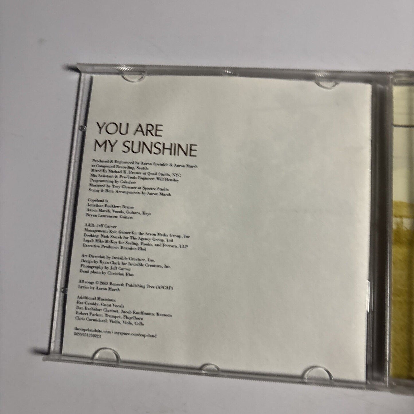 Copeland – You Are My Sunshine (CD, 2008) TND13502