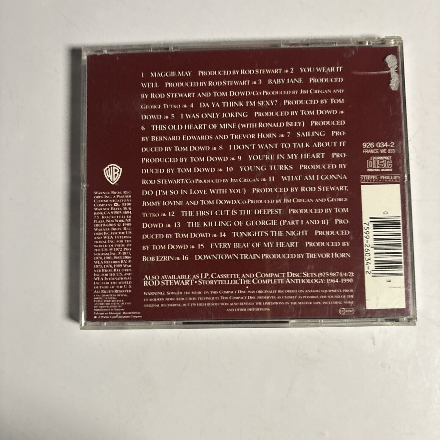 Rod Stewart – The Best Of Rod Stewart (CD, 1989)